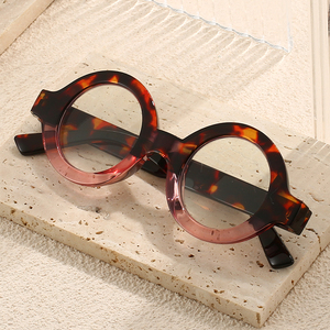 HS2182 1pc Lunettes de lecture unisexes de style Oprah à monture ronde en PC, de bonne qualité, <span class=keywords><strong>pour</strong></span> <span class=keywords><strong>presbytie</strong></span>, mode homme femme - Product Image 1
