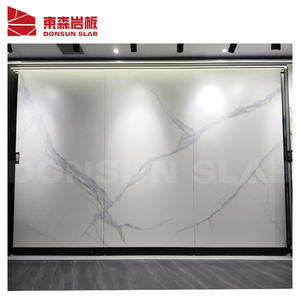 Cổ điển Carrara đá cẩm thạch trắng giả thiêu kết đá tấm Tường ý thạch anh ý đá phiến - Product Image 5