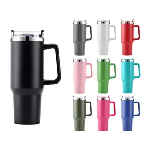 Customizable Designer Logo Eco Friendly Aquaflask Sublimation 40 Oz Halloween Drink CoffeeTumbler Cup With Handle