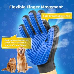 Accesorios para mascotas Herramienta de masaje para mascotas Removedor de pelo Deshedding <span class=keywords><strong>Dog</strong></span> Cat Hair Grooming Guantes - Product Image 5