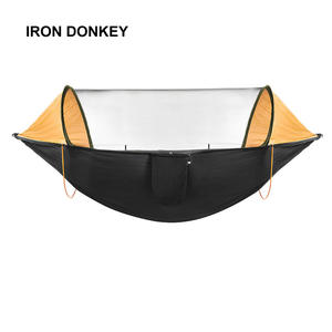 IRONDONKEY Nylon Hamacs 290*140cm Anti Rollover Hamac Extérieur Balançoire Tente <span class=keywords><strong>Moustiquaire</strong></span> Chaise Suspendue Camping Accessoires - Product Image 6