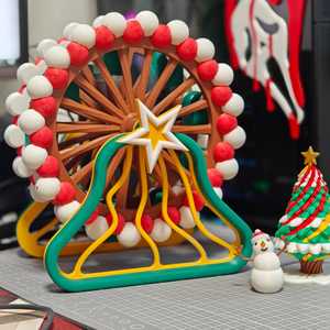 Adorno Navideño de Rueda de la Fortuna Impreso en 3D Personalizado Oddcraft, Juguete Coleccionable Novedoso, OEM y ODM Disponibles - Product Image 2