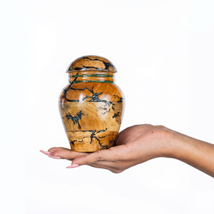 Green Epoxy Rosewood Cremation Urn Wooden <b>Ashes</b> Memorial <b>Casket</b> <b>for</b> Human Burial Columbarium - Product Image 1