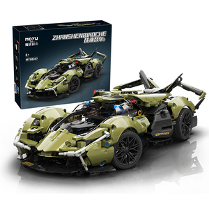 Modèle de <span class=keywords><strong>voiture</strong></span> de course MoYu MY88321 1:14, jouet éducatif en plastique à construire soi-même, ensemble de blocs de construction - Product Image 5