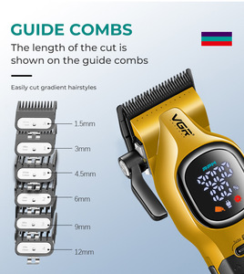 Cortadora de Pelo Profesional V-886 con Cuchilla de Cerámica y Motor de 9000 RPM, Inalámbrica, para Estilistas, Barberos y Uso Doméstico - Product Image 3