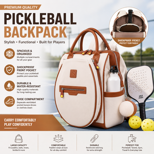 Sac à dos personnalisé pour raquette de pickleball, sac de sport antichoc avec poche avant, organisateur professionnel de raquettes de tennis pour l'extérieur - Product Image 1