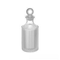 Bouteille diffuseur à roseaux en verre écologique haut de gamme avec bouchon en liège, finition mate, sérigraphie, vide, pour huiles essentielles