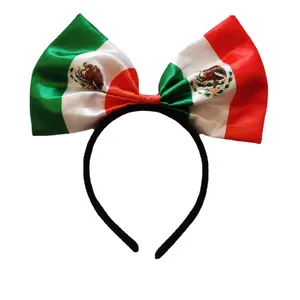 2022 New Design Mexico Football Fan Girls Hair Hoop Headband For Celebrating