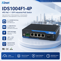 Switch Ethernet PoE Industrial de 4 Puertos, 120W, 100M, SFP, Montaje en Riel DIN, No Administrado