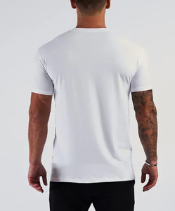 Summer Small V-Neck <b>White</b> Pure Cotton Sports T-<b>Shirt</b> Casual Fashionable Breathable Blank Training <b>Short</b> <b>Sleeves</b> T-<b>Shirt</b> - Product Image 2