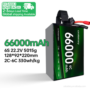 Распродажа от производителя: Аккумулятор литий-ионный перезаряжаемый большой емкости, высокой плотности энергии, 330 Втч/кг, 66000 мАч, 6S/12S, для дронов и БПЛА - Product Image 2
