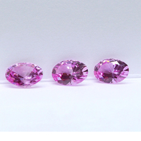 Alexandrite de laboratoire populaire de couleur jaune coucher de soleil orange, saphir et rubis rouge de 1, 2 ou 3 carats pour la fabrication de bijoux