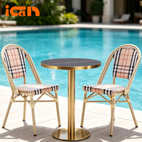 Chaises de bistrot tressées pour restaurant extérieur, balcon, jardin, pour repas en plein air