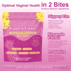 Gummies Probiotiques Véganes pour Femmes : Favorisent l'Équilibre du pH, la Santé Intestinale et le Système Immunitaire, avec Orme Rouge - Product Image 2