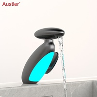 Nouveau Design UFO Forme Pistolet Gris Multifonctionnel 4 Modes Monotrou Moderne Salle De Bains Bassin D'eau Robinet