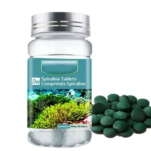 Chlorella spiruline comprimé Capsule Marine Premium spiruline extrait de plante suppléments de phycocyanine