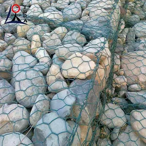 2x1x1 pvc gabion stone cages retaining wall box hexagonal gabion wire mesh gabion planter box