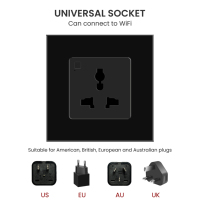 CNSKOU Energy universal Tuya casa inteligente 13A enchufe Wifi multifunción enchufe universal enchufe de pared inteligente 86