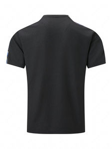 2024 verano nuevo estilo camiseta interior negra con empalme de hombros de Color de contraste y patrón de gofres Camiseta de manga corta - Product Image 5