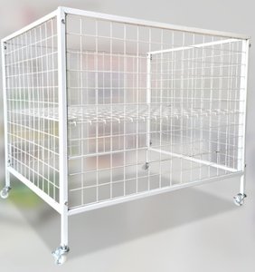 Leichtes, freistehendes, rechteckiges Drahtgitter-Displayregal für Supermärkte, Einkaufszentren und Marktstände – ideal für Auto- und Basketball-Auslagen - Product Image 4