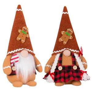 高品質卸売カスタム格安クリスマスノームクリスマス飾り手作り黄色ぬいぐるみ顔なし人形ノーム