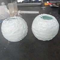 Bougie Spirale Fondante 2-en-1 en Soja, Flamme Personnalisée, Parfumée, en Forme de Boule, pour Anniversaire et Noël, avec Mèche à Bordure Décorative