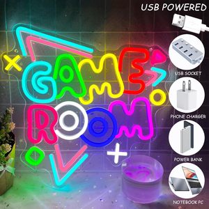 LED neon light game room glowing letters internet cafe club ambient light hanging decoration light advertising sign <b>5V</b> 12V - Product Image 4