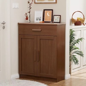 Mueble Zapatero Nórdico de Madera Maciza con 4 Puertas para Almacenamiento en la Entrada o Sala de Estar - Product Image 2