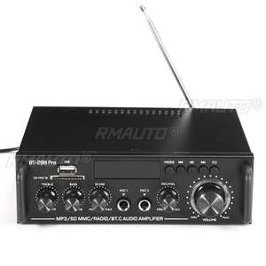 HIFI Power Amplifier 2.0 Channel Digital bluetooth Audio Amplifie 12V 240V Support bluetooth <b>USB</b> SD Radio With Remote <b>Control</b> EU - Product Image 1