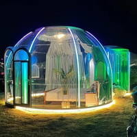 Hot Resort Glamping Dôme d'observation d'étoiles transparent gonflable pour les voyages d'aventure