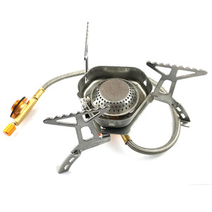 Estufa de camping portátil para exteriores con encendido, tipo dividido, a gas, para pícnic y cocina al aire libre, color plateado - Product Image 2