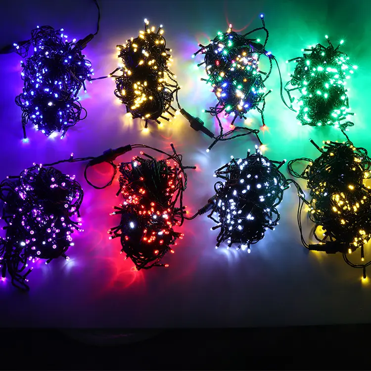 フラッシュ電球クリスマスライト付き屋内屋外星空パーツ用にエクストラロングアップグレード拡張可能な屋外ストリングライト