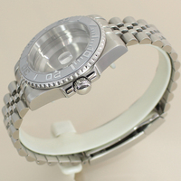 Boîtier de montre tendance en acier 40 mm pour plongée, avec lunette rotative unidirectionnelle et verre saphir, compatible mouvements NH34/35/36/38 NH70/72 4R36