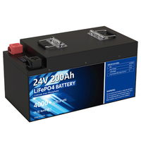 Batterie au lithium RV LiFePO4, grande capacité 24V 200Ah, batterie de stockage d'énergie pour camping-car et vente ambulante