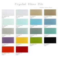 Hoge Kwaliteit 3X6 ''Crystal Glas Strip Mozaïek Tegel Kleurrijke Glas Badkamer Wandtegel