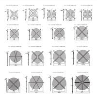 Grille de protection pour ventilateur en acier inoxydable 120 mm, filtre anti-poussière en maille métallique pour ventilateurs de 40 mm, 60 mm, 80 mm, 120 mm, 200 mm