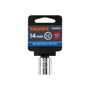 BOX 6 Douille 14 mm, 12 points, entraînement 1/4 po, TRUPER - Product Image 4