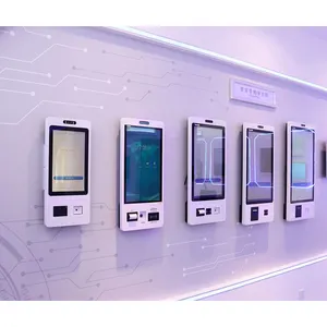 21.5Inch Muurbevestiging Touch Kiosk Android Betaling Kiosk Digitale Bewegwijzering Bestellen Touchscreen Kiosk Voor Restaurant