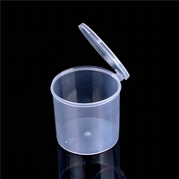 Boîte de rangement en plastique recyclable de petite taille, cylindrique, pour bijoux et électronique, avec couvercle