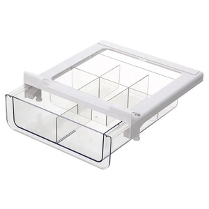 <span class=keywords><strong>Petit</strong></span> organisateur de cuisine pour la maison congélateur garde-manger réfrigérateur transparent alimentaire en plastique <span class=keywords><strong>tiroir</strong></span> de rangement suspendu avec 8 divisions - Product Image 6