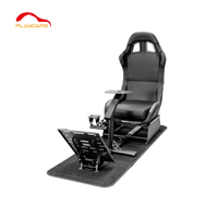 Siège de jeu professionnel pour simulateur de conduite automobile avec plaque de pédale réglable personnalisée et support de levier de vitesses