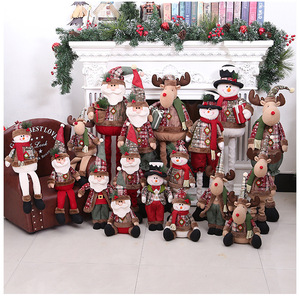 Muñeco de Santa Claus, Estatua de Reno, Adornos de Muñeco de Nieve, Reno Rudolph con Nariz Roja, Decoración Navideña - Product Image 6