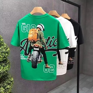 T-shirt graphique <span class=keywords><strong>vintage</strong></span> personnalisé pour hommes <span class=keywords><strong>Vêtements</strong></span> tricotés 100% coton surdimensionnés - Product Image 3