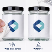 Étiquette autocollante ronde personnalisée en PET durable pour pot de compléments alimentaires, avec logo 3D, pelable et adhésive, avec lamination brillante et imperméable