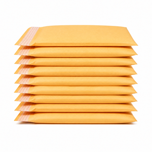Sobres acolchados autoadhesivos amarillos de papel kraft con burbujas, impermeables, resistentes a los golpes, para envíos de documentos, con certificación SGS ISO - Product Image 4