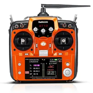 RadioLink AT10 השני 2.4Ghz 12CH RC משדר עם R12DS מקלט PRM-01 מתח להחזיר מודול סוללה עבור RC Quadcopter