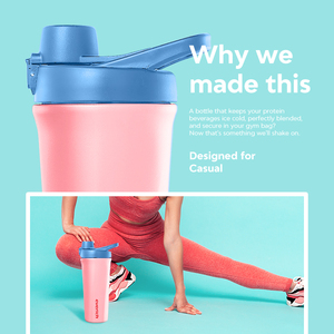 Shaker Everich 26oz/750ml con Sfera Agitatrice Fissa per Polveri, Bottiglia Isolata Sottovuoto <span class=keywords><strong>a</strong></span> Doppia Parete, per Fitness - Product Image 3