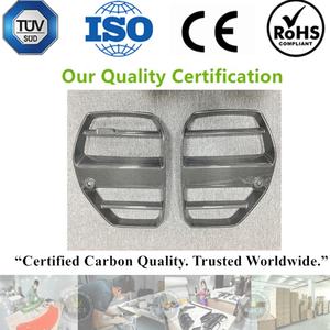 Grille de pare-chocs avant en fibre de carbone G80 M3, couvre-pare-chocs, garniture de nez, style ST pour BMW G80 M3 G82 M4 2021+ - Product Image 1