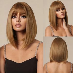 Peluca FH P13845 de 12 Pulgadas, Color Marrón, Fibra Sintética de Alta Calidad con Flequillo - Product Image 2