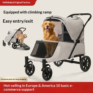 Carrito para Perros Grandes <span class=keywords><strong>Hellobaby</strong></span> con Rampa de Acceso Fácil, Amortiguación Delantera, Plegado con una Sola Mano, Transportador de Mascotas, Venta al Por Mayor - Product Image 3